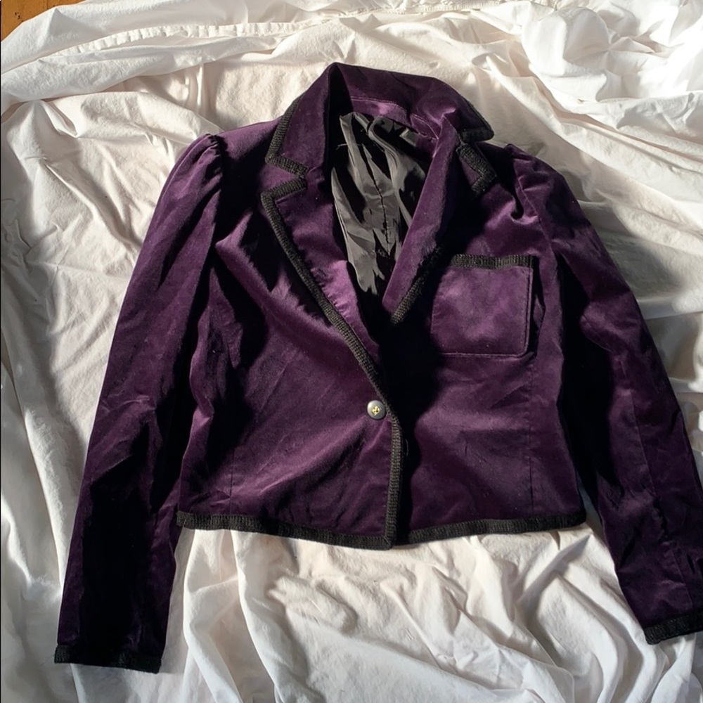 Frame denim purple blazer